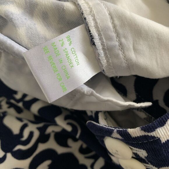 Lily Pulitzer Crop Corduroy Pants Horse Print Sz 6 Cotton Stretch Palm Beach Fit - Picture 6 of 6